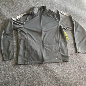 Xersion Mens Quick-Dri Track Jacket Highland Gray Full Zip Basketball Large NWT